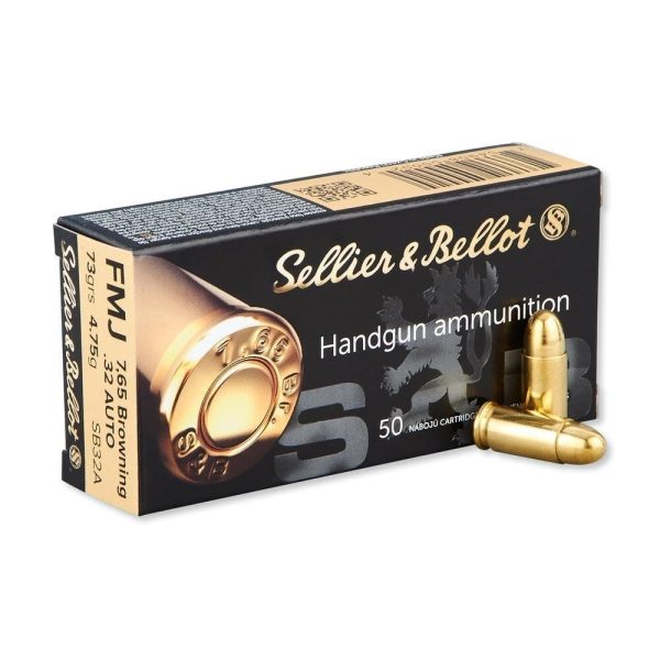 Sellier & Bellot 7.65mm Browning .32 auto FMJ 73gr