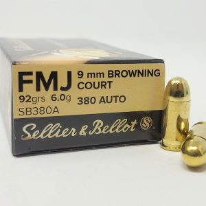 Sellier & Bellot 9mm 380 auto FMJ 92gr