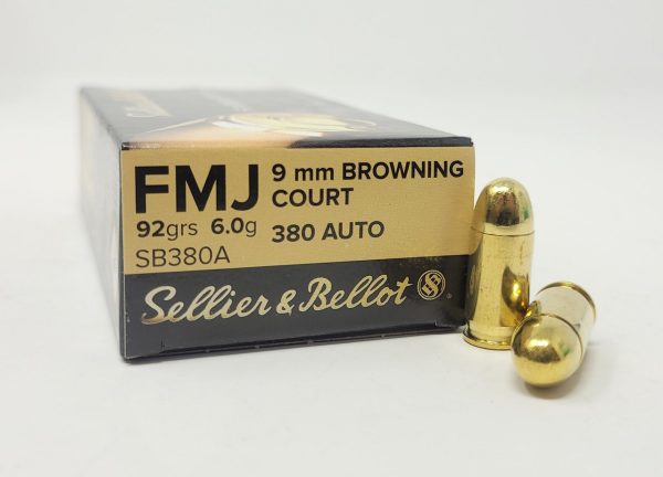 Sellier & Bellot 9mm 380 auto FMJ 92gr