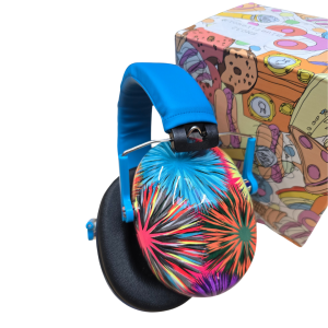 KuVut Kids Earmuffs (Blue Fireworks)