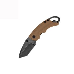 Kershaw Shuffle II Tanto Tan Handle with BlackWash Blade Finish - Blister
